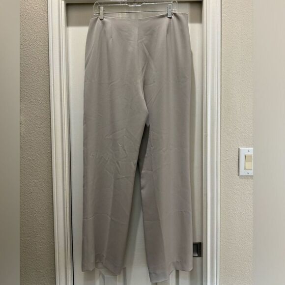 Louben Womens Pants Nordstrom Ivory Dress Pants Size 14 Straight Leg Slacks - Picture 4 of 11